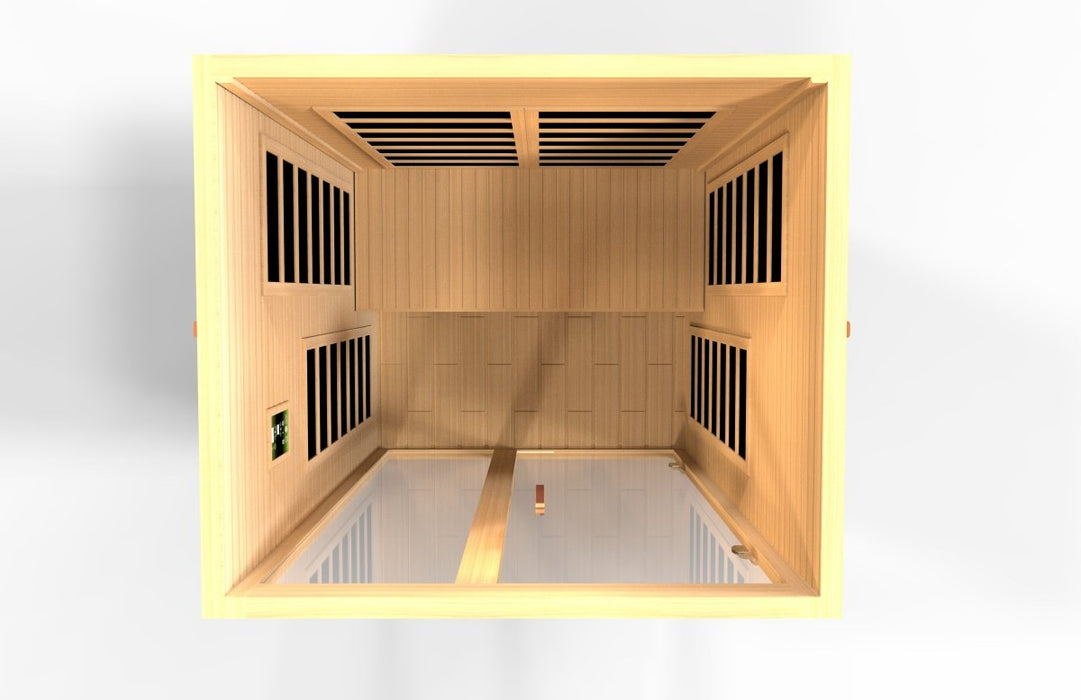 Dynamic Santiago Elite 2 Person Ultra Low EMF FAR Infrared Dry Sauna DYN-6209-02 Elite