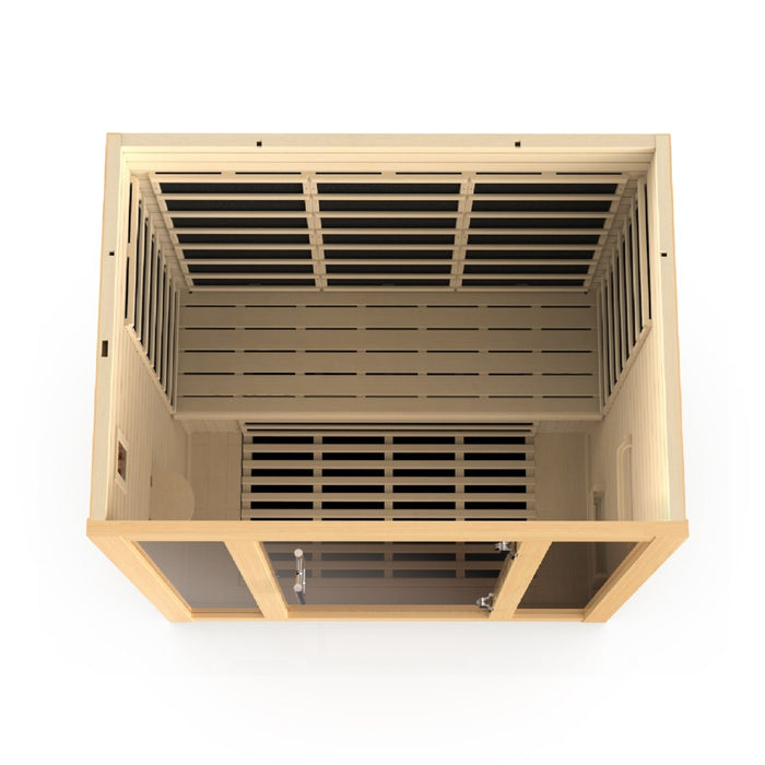 Dynamic Vila 3 Person Ultra Low EMF FAR Infrared Dry Sauna DYN-6315-02 Elite