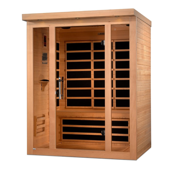 Dynamic Vila 3 Person Ultra Low EMF FAR Infrared Dry Sauna DYN-6315-02 Elite