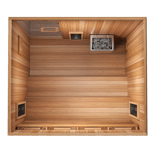 Finnmark Trinity XL Infrared sauna kit Floor Plan