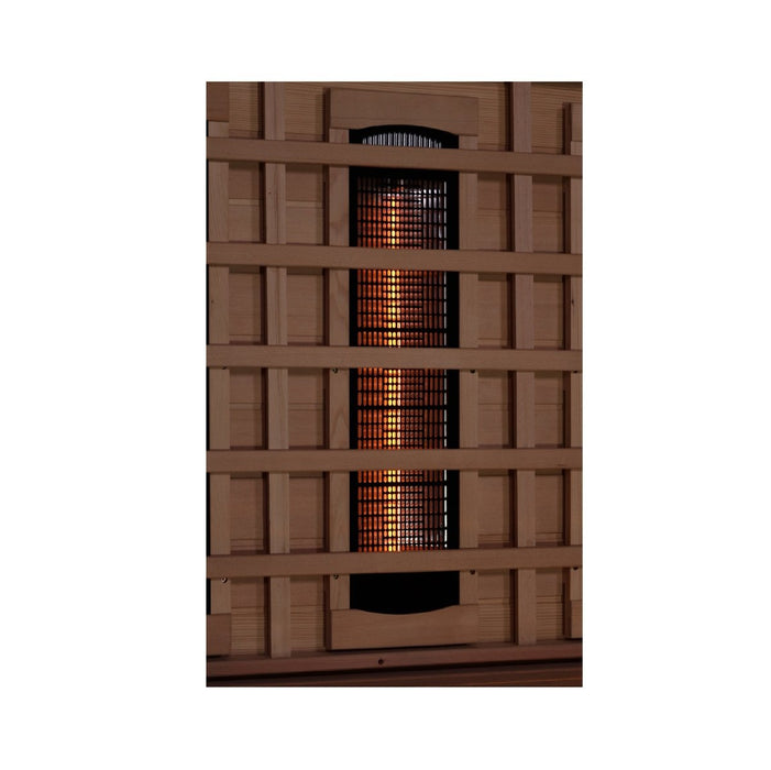 Golden Designs 2 Person FAR Infrared Dry Sauna with Himalayan Salt Bar GDI-8020-02