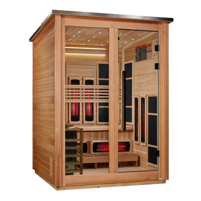 Golden Designs Loviisa GDI-8523-02 Pacific Cedar outdoor hybrid sauna
