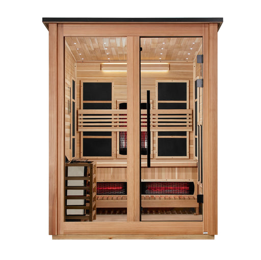Golden Designs Loviisa GDI-8523-02 Pacific Cedar outdoor hybrid sauna