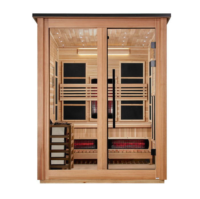 Golden Designs Loviisa GDI-8523-02 Pacific Cedar outdoor hybrid sauna