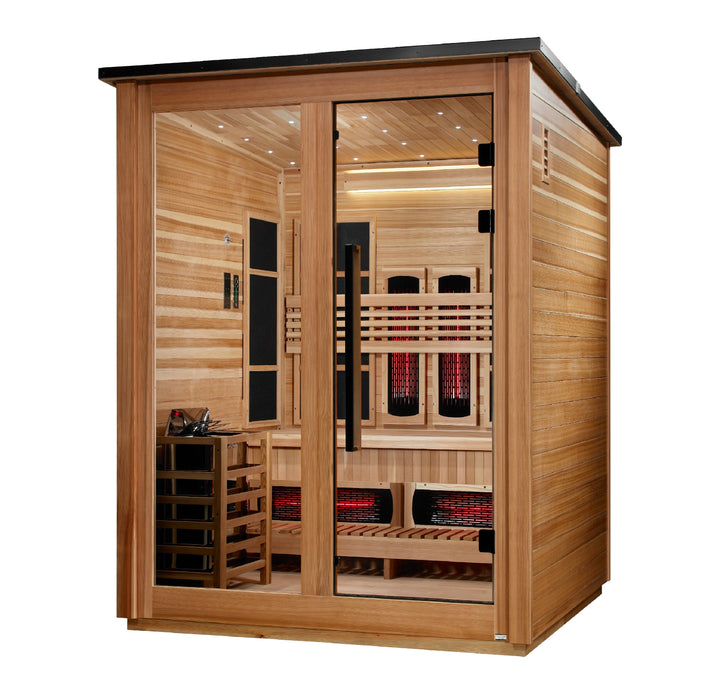 Golden Designs Loviisa GDI-8523-02 Pacific Cedar outdoor hybrid sauna