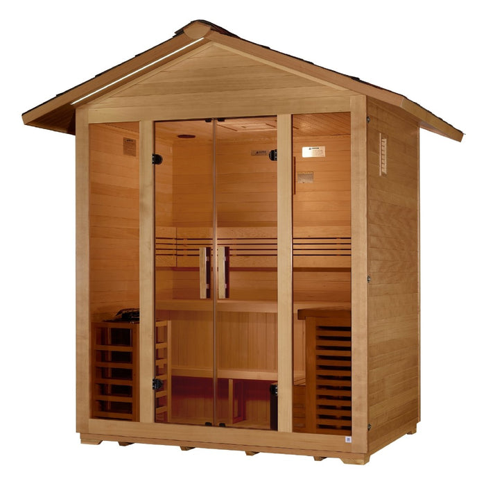 Golden Designs "Vorarlberg" 5 Person Traditional Outdoor Cabin Sauna GDI-8105-01