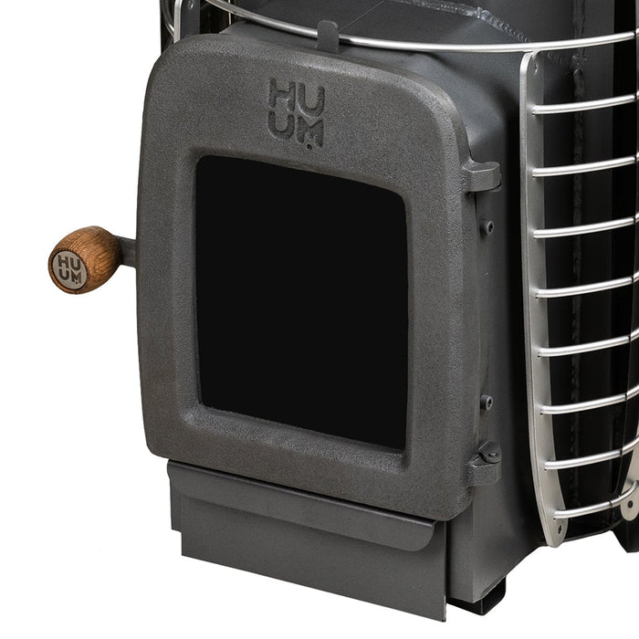 HUUM HIVE HEAT 12kW Wood Burning Sauna Stove Package w/ Thru-Roof Chimney and Stones and Floor Protection