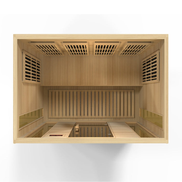 Maxxus 4 Person Low EMF FAR Infrared Dry Sauna in Canadian Hemlock MX-K406-01