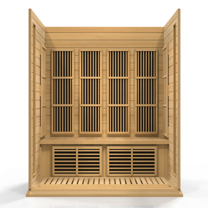 Maxxus 4 Person Low EMF FAR Infrared Dry Sauna in Canadian Hemlock MX-K406-01