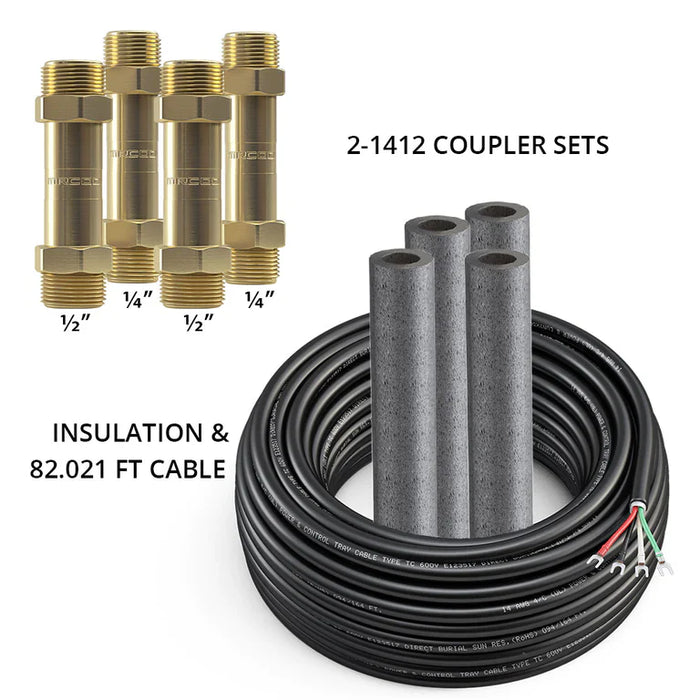 MRCOOL 25 Ft. Pre-Charged Quick Connect Line Set, 1/4" x 1/2", for DIY 5th Gen EasyPro 9K, 12K, & 18K Indoor Mini Split System (DIY25-1412C-O)