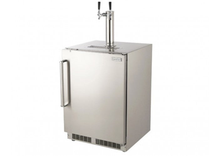 Fire Magic Grills IL660-SPK-116BA-3594-DL 116 Inch L-Shape Reclaimed Wood Island System, Silver Pine, Kegerator with Left Hinge