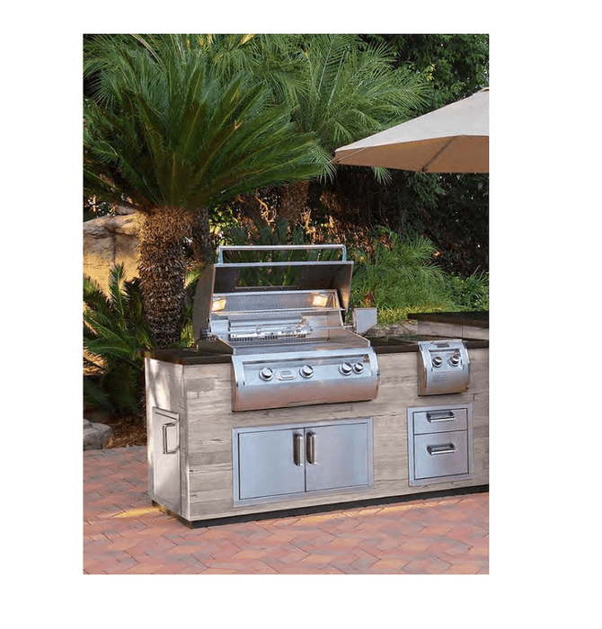 Fire Magic Grills IL660-SPD-116BA 116 Inch L-Shape Reclaimed Wood Island System, Silver Pine, Medium Pantry