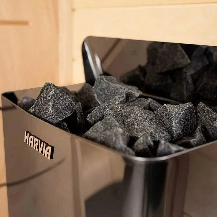 Harvia The Wall Series, 8kW, Black Stainless Steel Sauna Heater, 240V 1PH HSW8U1B