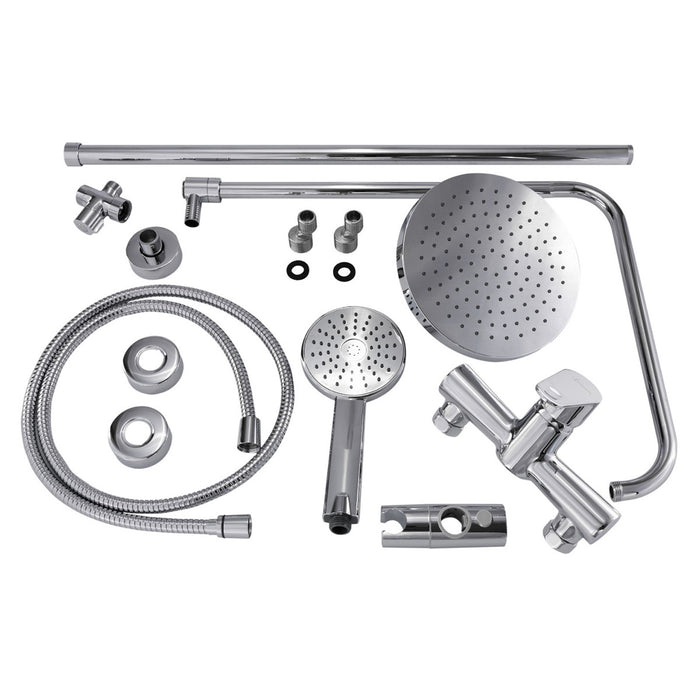 SaunaLife Model R3 — Rain Series Outdoor Barrel Shower Kit, 53"W x 90"H