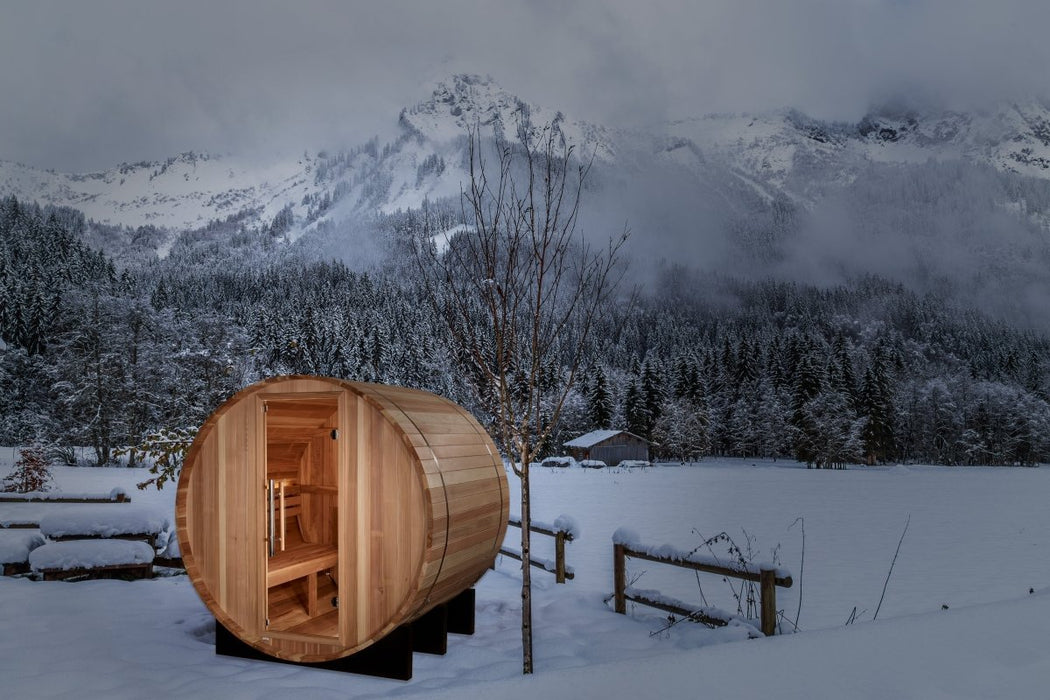 Golden Designs St. Moritz 2 Person Traditional Outdoor Barrel Sauna GDI-B002-01