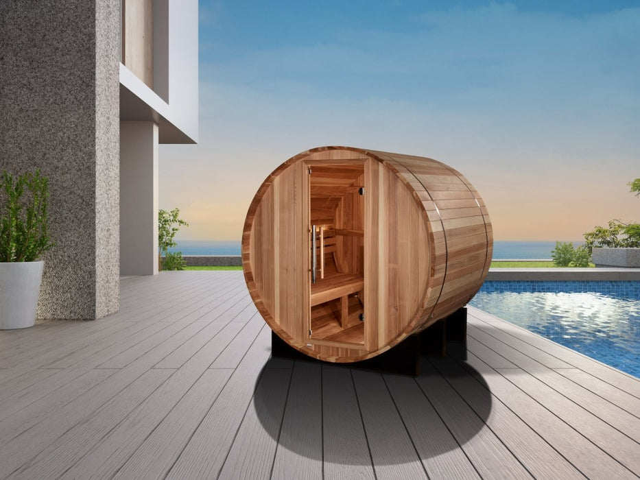 Golden Designs St. Moritz 2 Person Traditional Outdoor Barrel Sauna GDI-B002-01