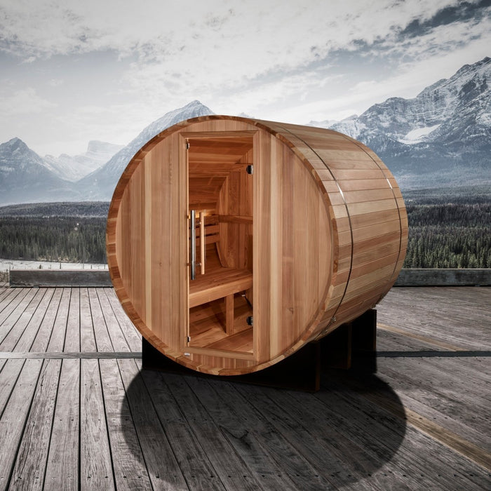 Golden Designs St. Moritz 2 Person Traditional Outdoor Barrel Sauna GDI-B002-01
