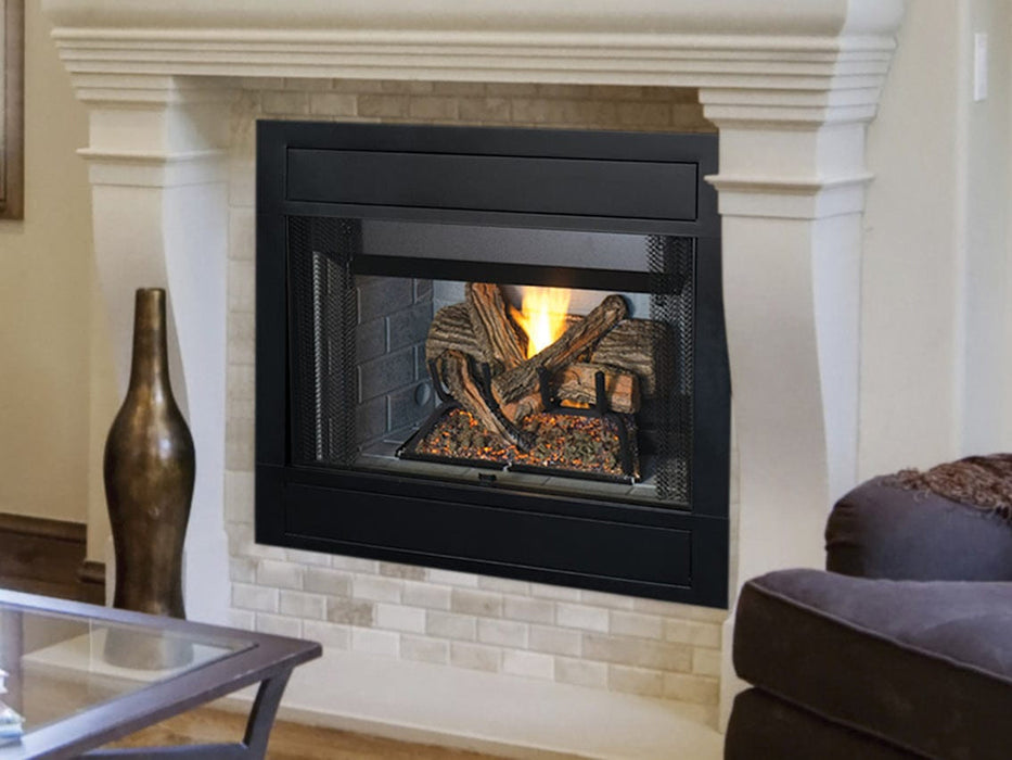 Superior 42" BRT4342 White Stacked Refractory Panels B-Vent Gas Fireplace